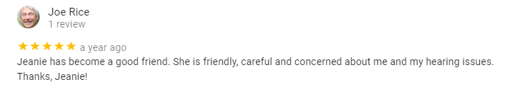 Joe Rice gave a five star review a year ago
